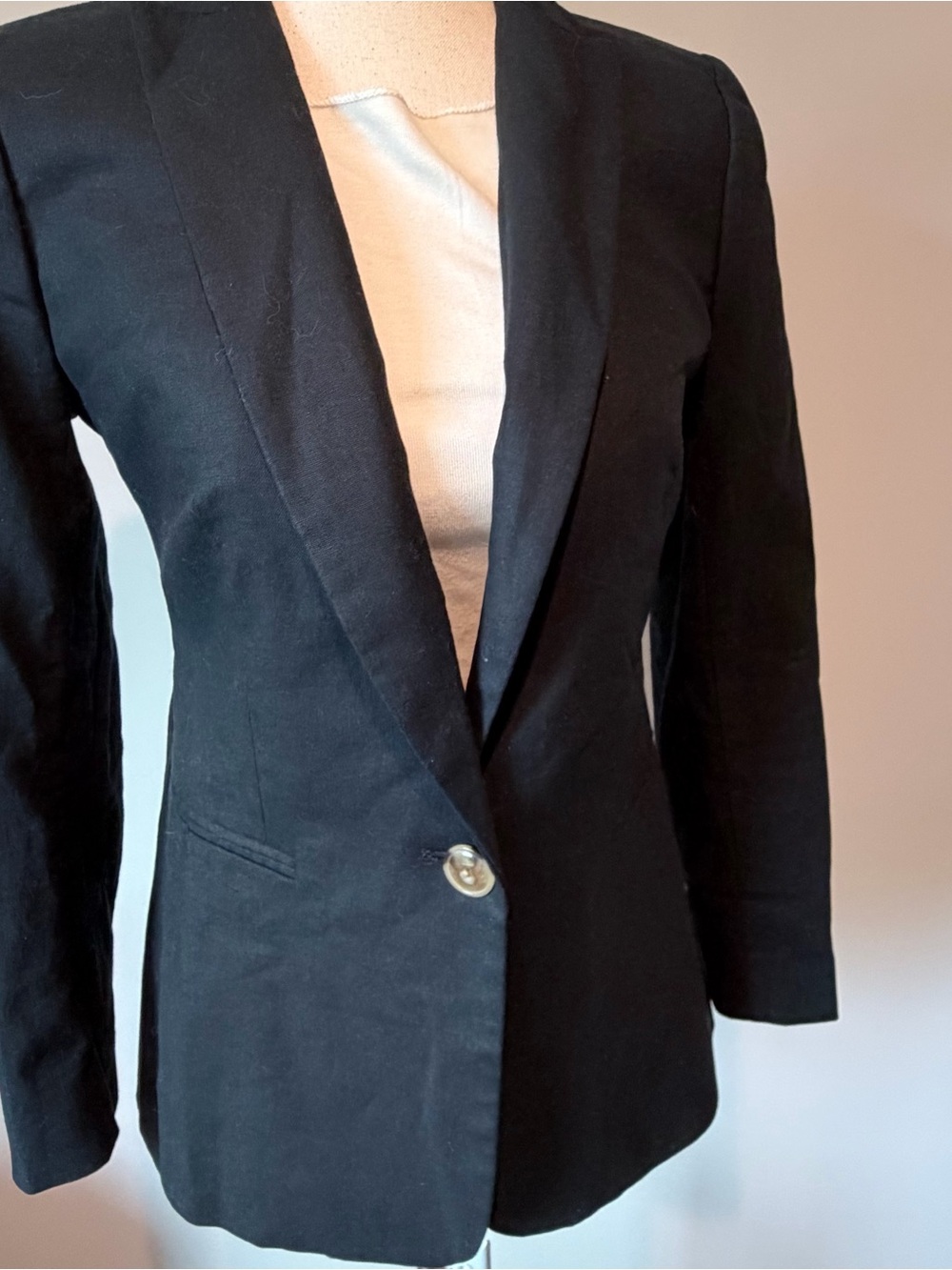 J. Crew Black Linen Women's Blazer - Picture 4 of 10